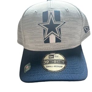 New Era Dallas Cowboys 39THIRTY Stretch Fit Hat Gray/Navy S/M NWT
